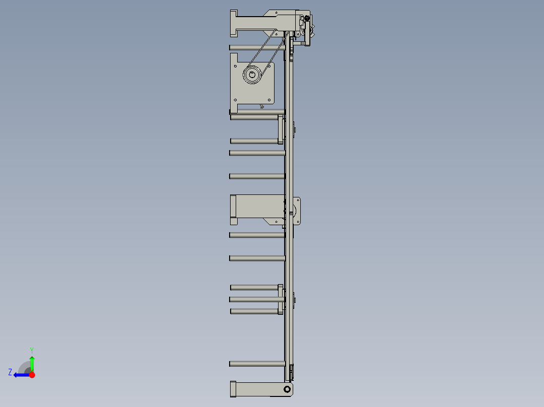 自动化环形输送线右视图
