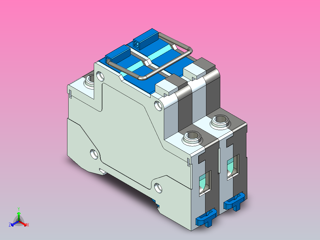 NH3-63&amp;2P&amp;隔离开关三维模型202307主视图