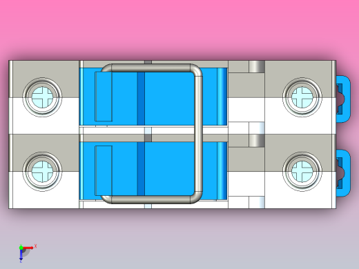 NH3-63&amp;2P&amp;隔离开关三维模型202307俯视缩略图