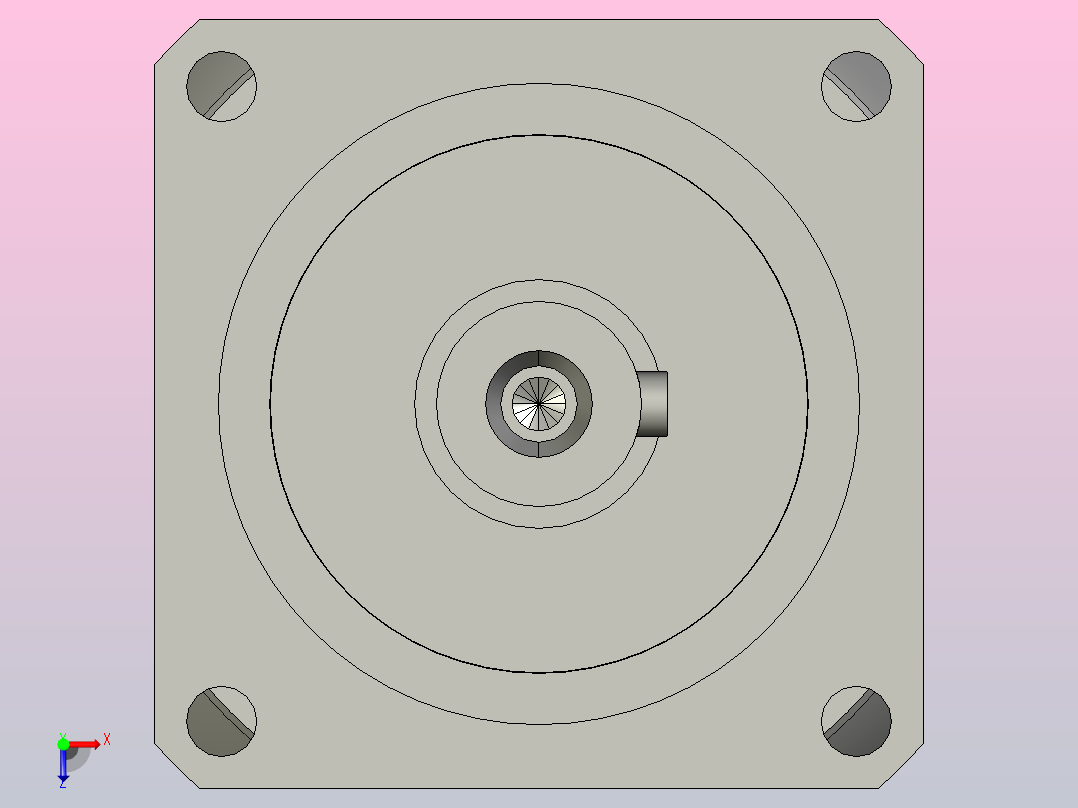 PGH060-L1 14-50-70-M4斜齿行星减速机俯视图