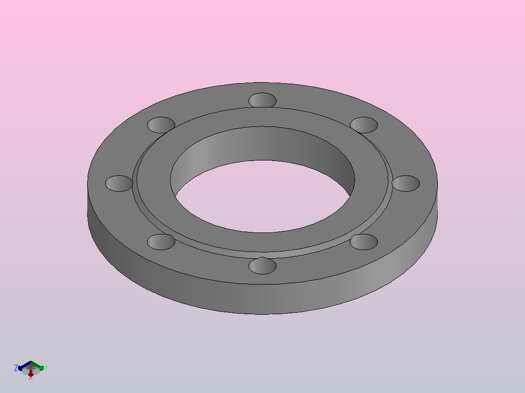 焊接法兰(PN1.6)_法兰 100主视图