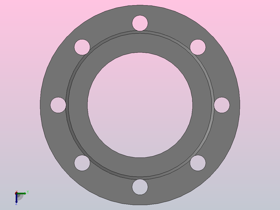 焊接法兰(PN1.6)_法兰 100俯视图