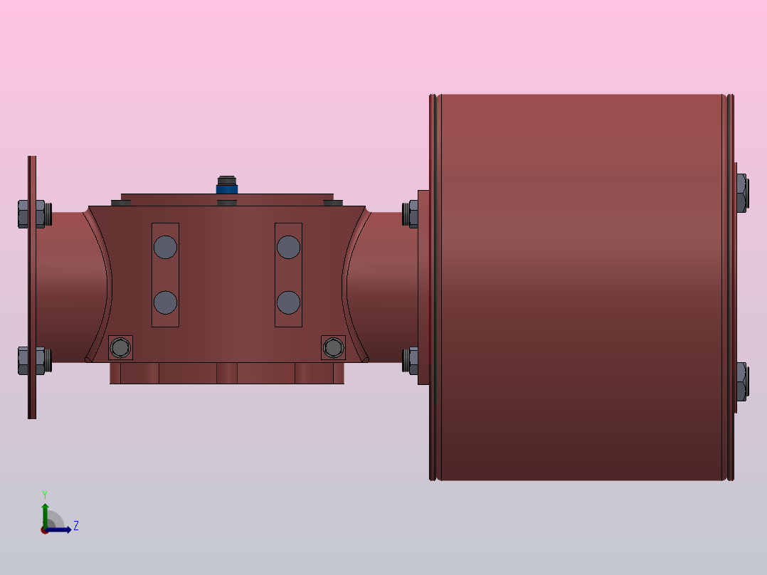 AG-系列气动执行器[AG-5-600]左视图