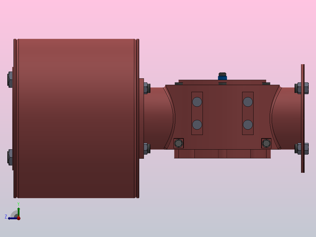 AG-系列气动执行器[AG-5-600]右视图