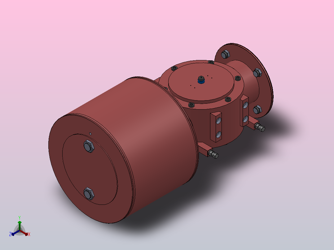 AG-系列气动执行器[AG-5-600]正等轴测图
