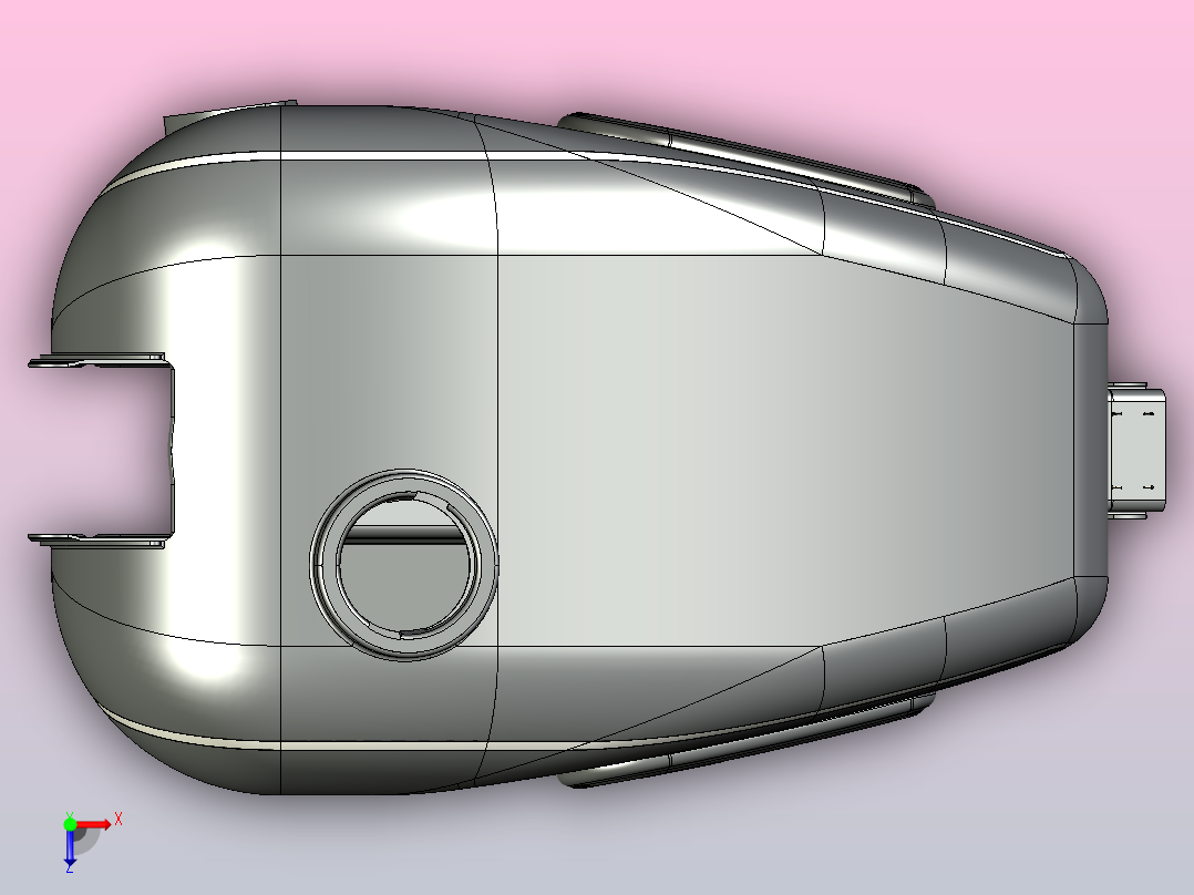 V2 iz-350燃料箱俯视图