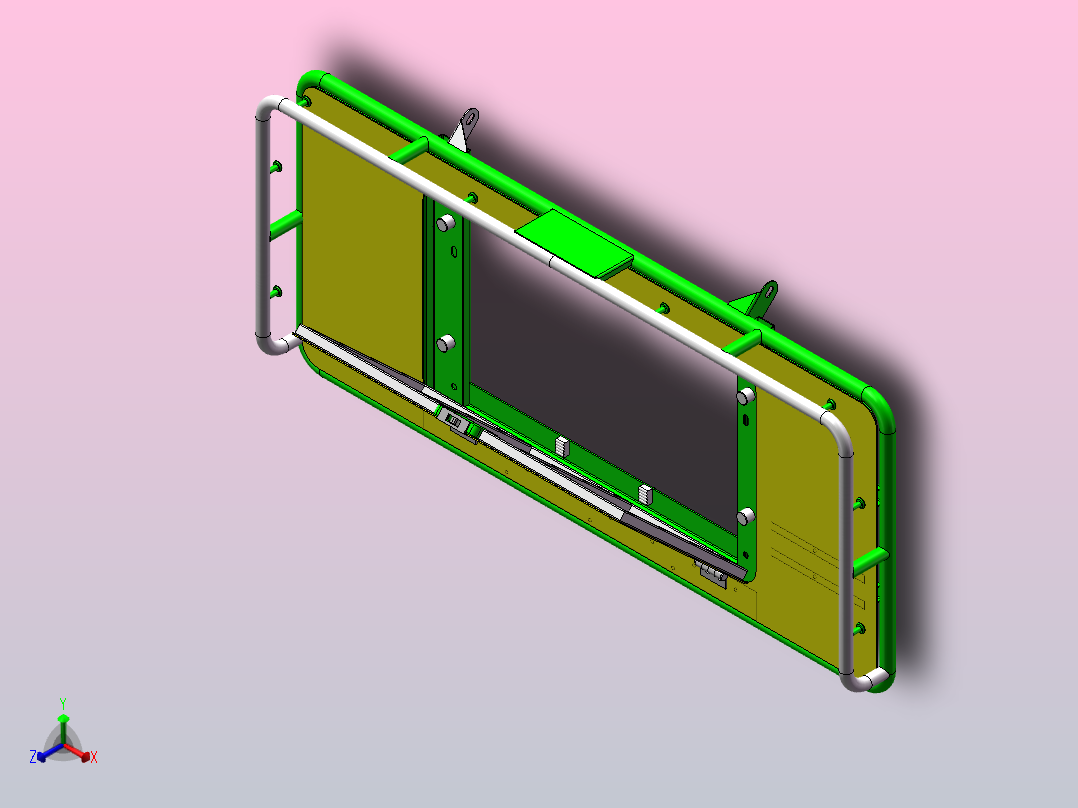 全地形车前货架组装正等轴测图
