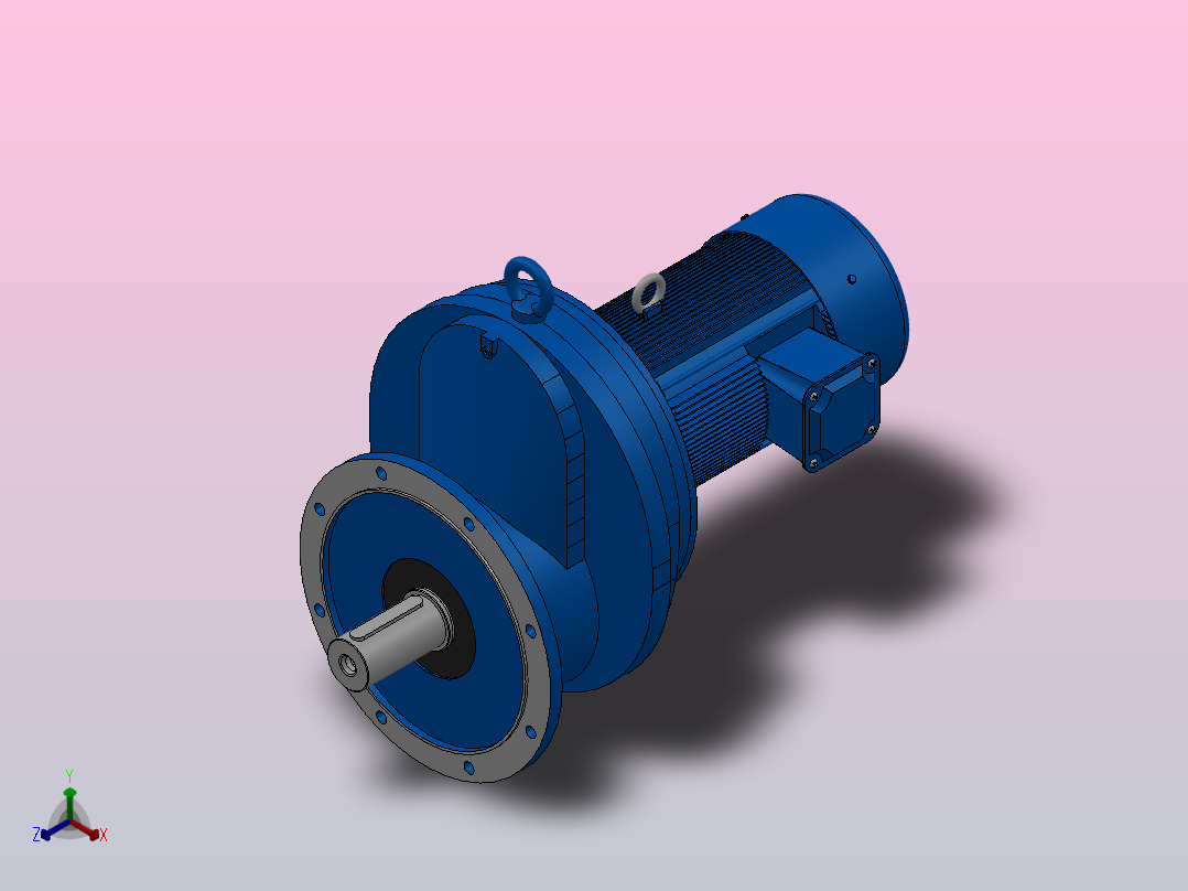 RXF157法兰轴伸式安装斜齿轮减速机RX157-Y11-6P-160M-M1-0°-Φ550主视图