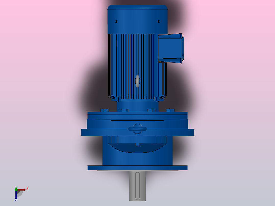 RXF157法兰轴伸式安装斜齿轮减速机RX157-Y11-6P-160M-M1-0°-Φ550俯视图