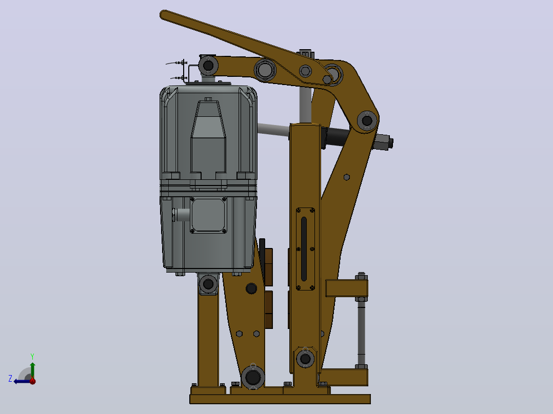 YP21系列电力液压盘式制动器YP21-500-500×30-ⅡB-CL.RL.WL.HL.H右视图