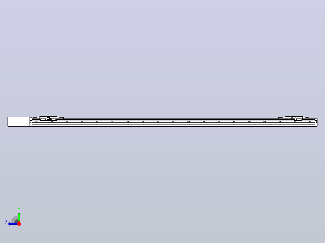 皮带直线轴双滑块型TPA-GCBS-120-P70-L700-QR-M20-N3右视图