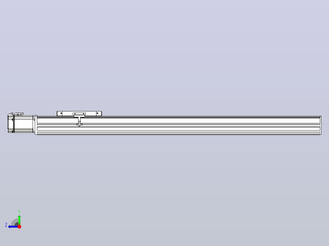滚珠丝杠直线轴带导轨全封闭TPA-HCR-175D-2510C-L1000-M-Y-P75-N3右视图