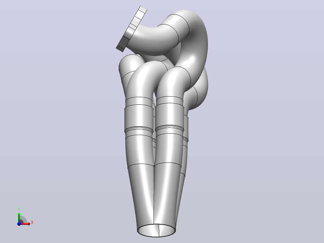 保时捷944 3L turbo排气歧管前视图