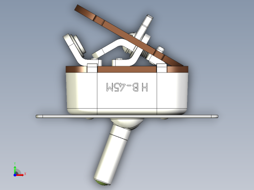 B45M型拨动开关用于切换电压27V、电流20A、功率540W的直流信号和控制电路前视缩略图