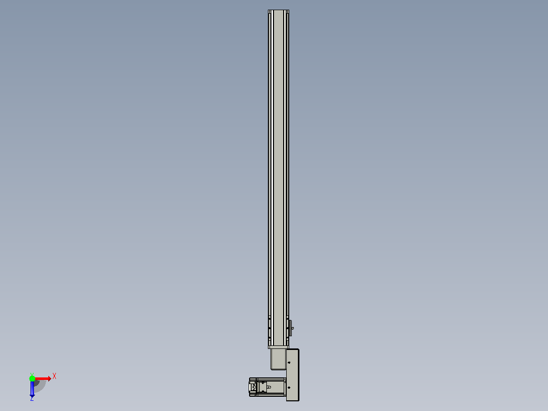 皮带直线轴半封闭可选导轨TPA-HNB-65S-90-L900-MR-C-P10-N3俯视图