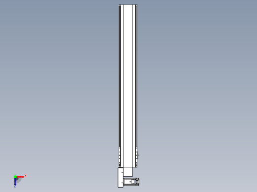 皮带直线轴半封闭可选导轨TPA-HNB-140D-120-L1000-ML-Y-P40-N3俯视缩略图
