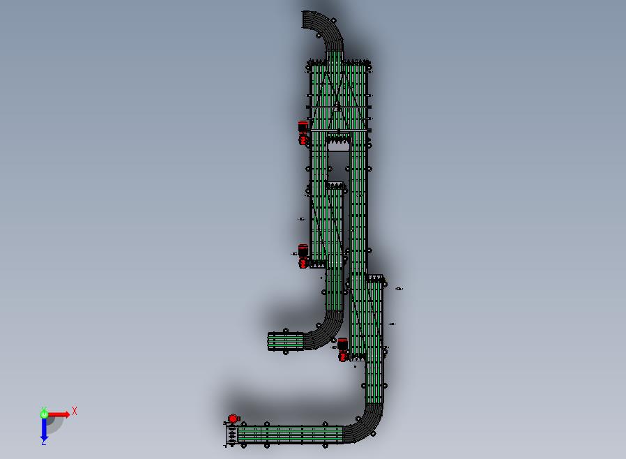变轨流水线俯视图