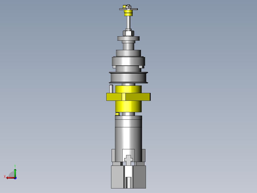 旋转气动夹具后视图