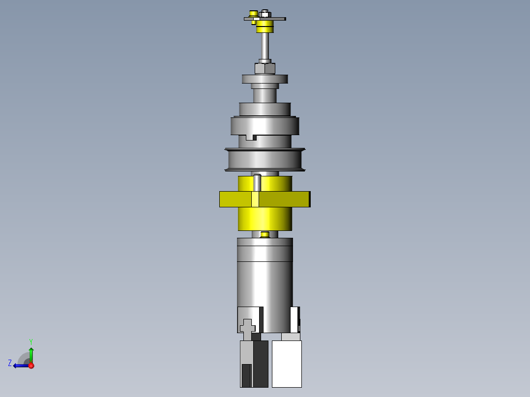 旋转气动夹具右视图