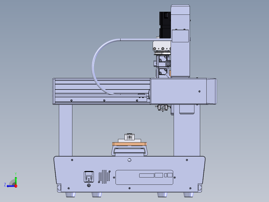 桌面形USB自动穿线机 sw15可编辑右视图