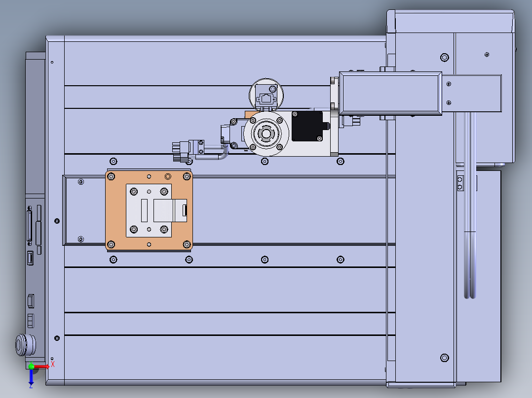 桌面形USB自动穿线机 sw15可编辑俯视图