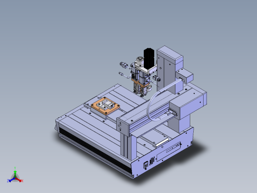 桌面形USB自动穿线机 sw15可编辑正等轴测缩略图