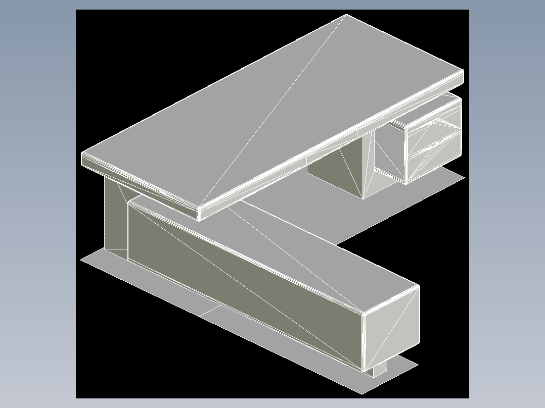 室内家具及植物的维模型十二-B035