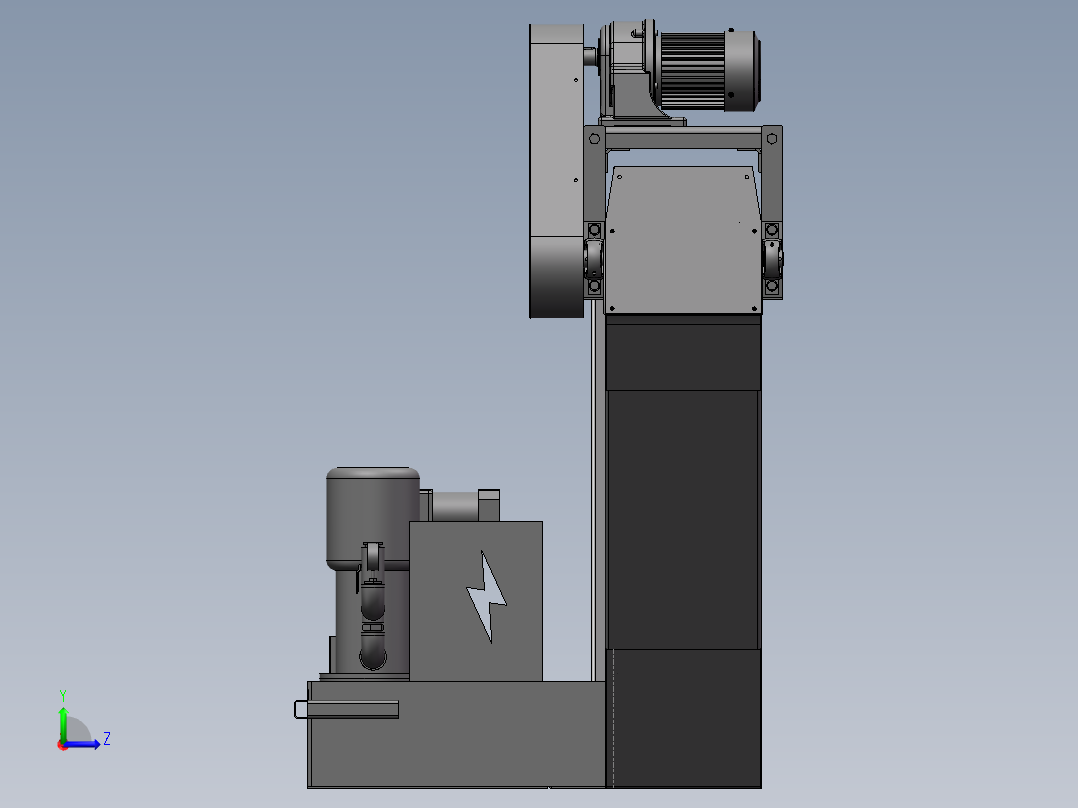 T905 机床排屑器左视图
