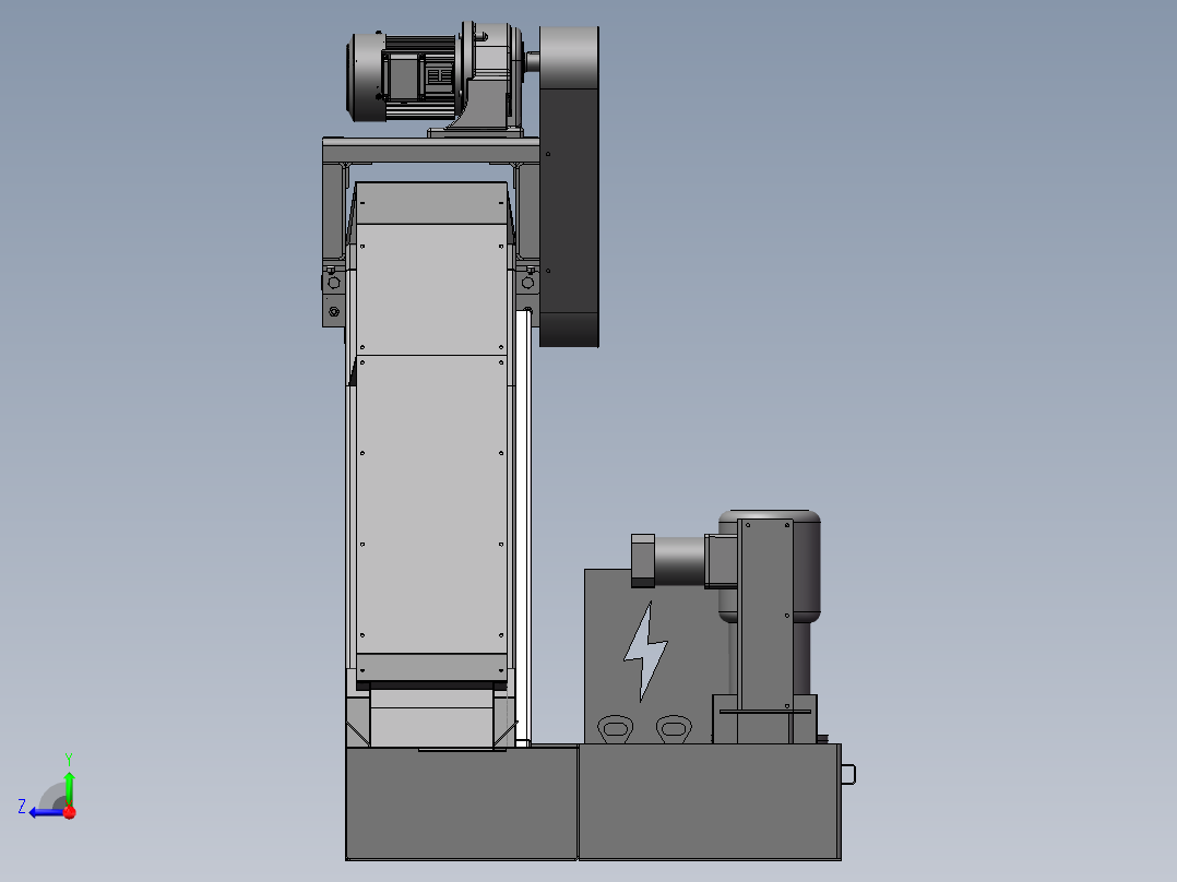T905 机床排屑器右视图