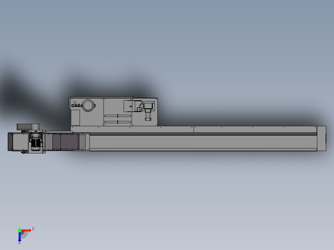 T905 机床排屑器俯视图