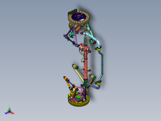 轿车前轮悬挂转向机构