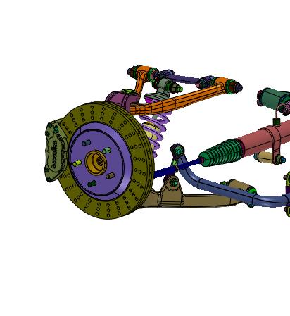 轿车前轮悬挂转向机构