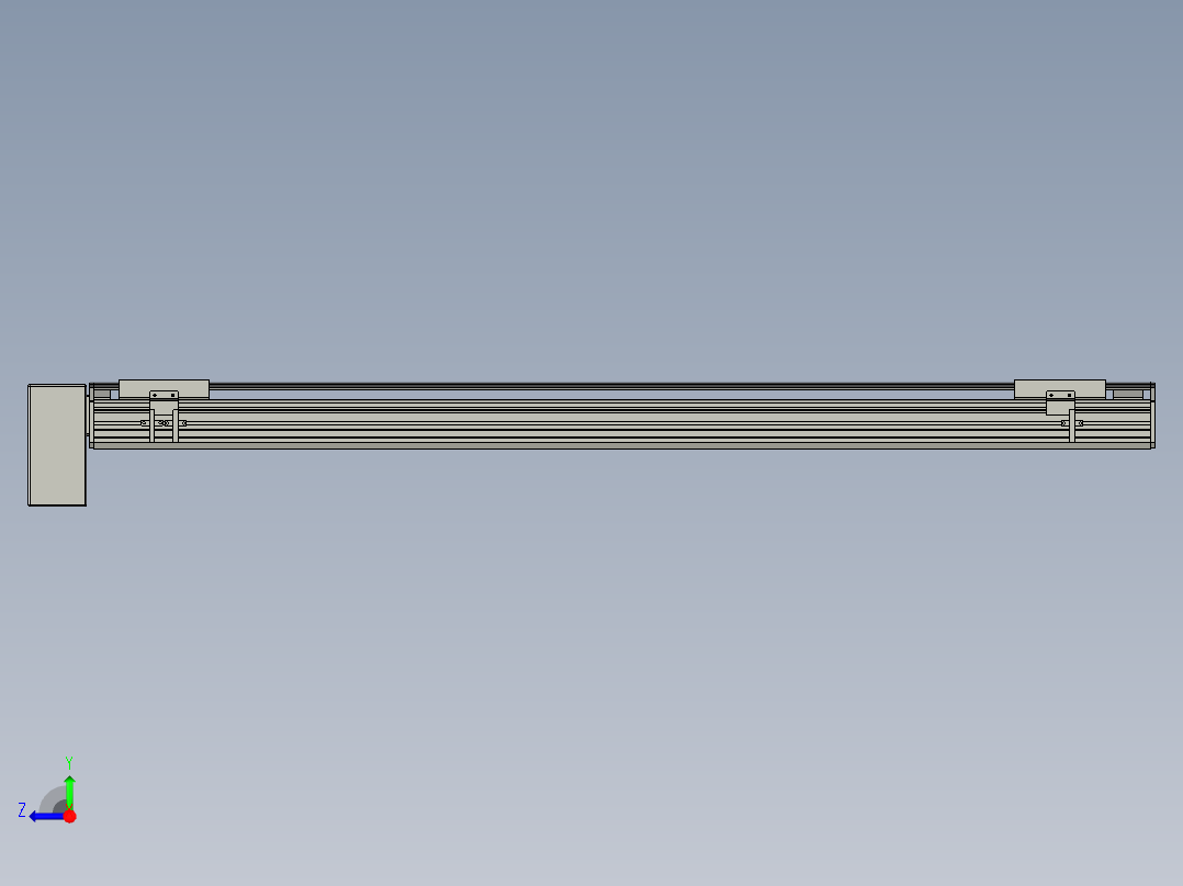 直线模组WG-LHB12-S1050-RD设计图纸右视图