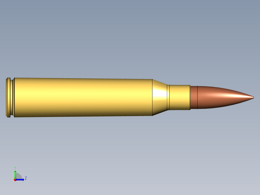 0.338 Lapua Magnum弹药左视图