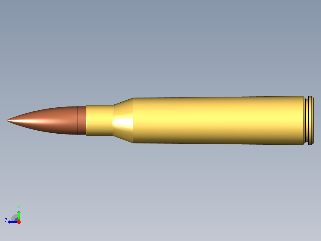 0.338 Lapua Magnum弹药右视图