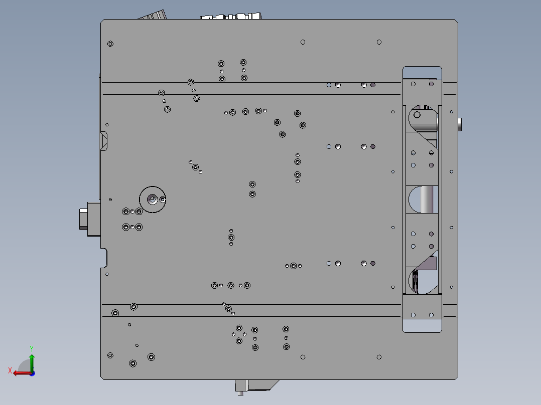 车灯气密性检测夹具后视图