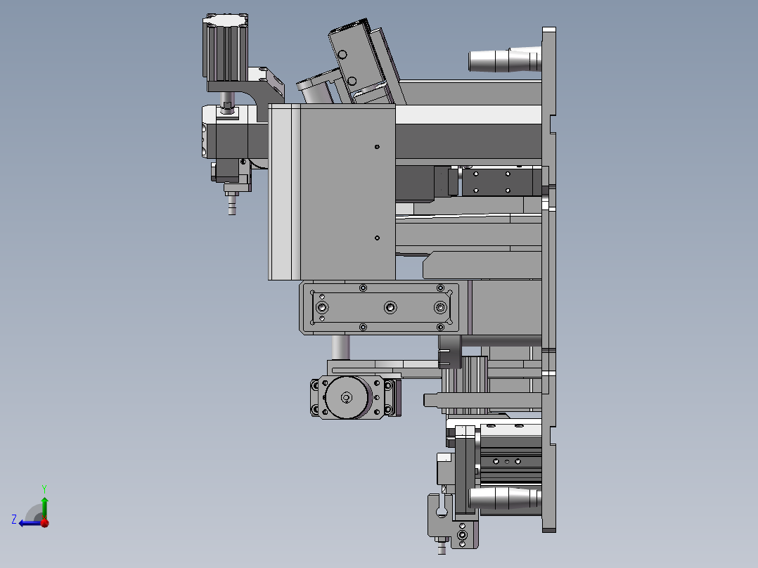 车灯气密性检测夹具右视图