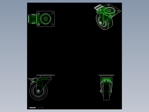 儀器輪、導電輪(750N)5532-2D多系列多零件图纸模型