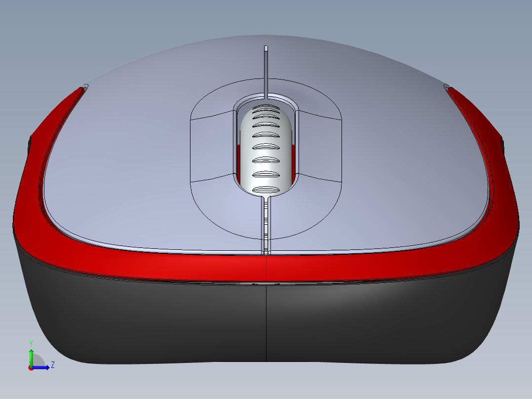 无线电脑鼠标左视图