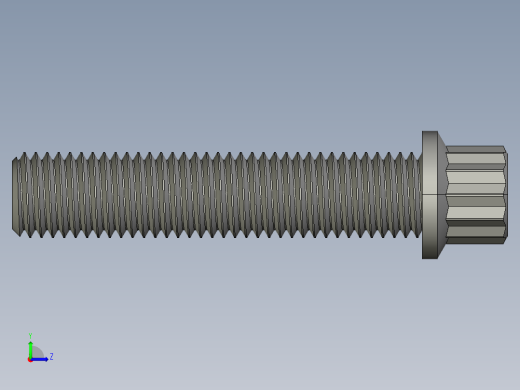 法兰头螺钉-5-16in-24 1.5long 12-point screws.STEP左视缩略图