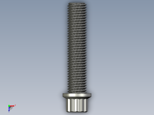 法兰头螺钉-5-16in-24 1.5long 12-point screws.STEP俯视缩略图
