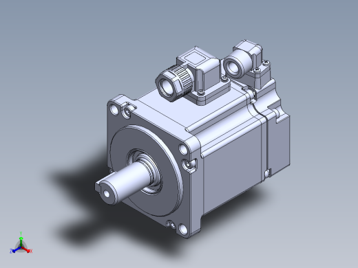汇川电机（200w普通）MS1H1-20B30CB-A331Z 外形图
