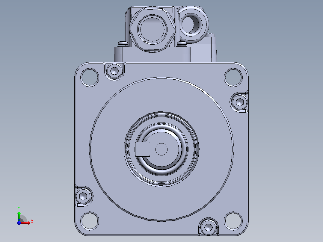 汇川电机（200w普通）MS1H1-20B30CB-A331Z 外形图前视图