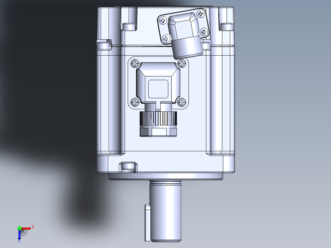 汇川电机（200w普通）MS1H1-20B30CB-A331Z 外形图俯视图