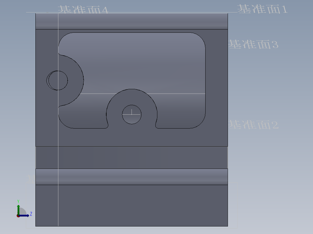 CA6140机床后托架831001的钻顶面四孔Φ10底孔夹具设计及加工工艺装备含4张CAD图左视图