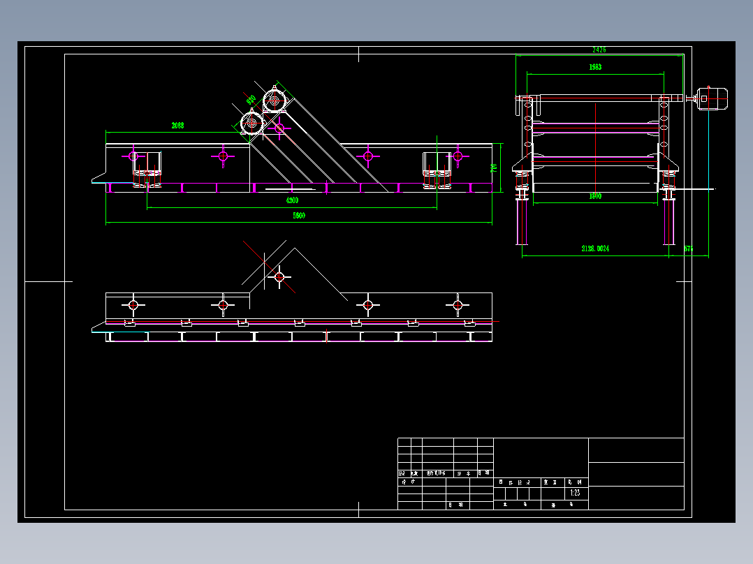 ZKS1856直线分级振动筛全套CAD图纸130100