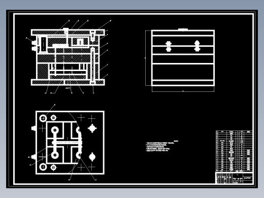 塑料牙签盒的注塑模具设计-注射模含3张CAD图