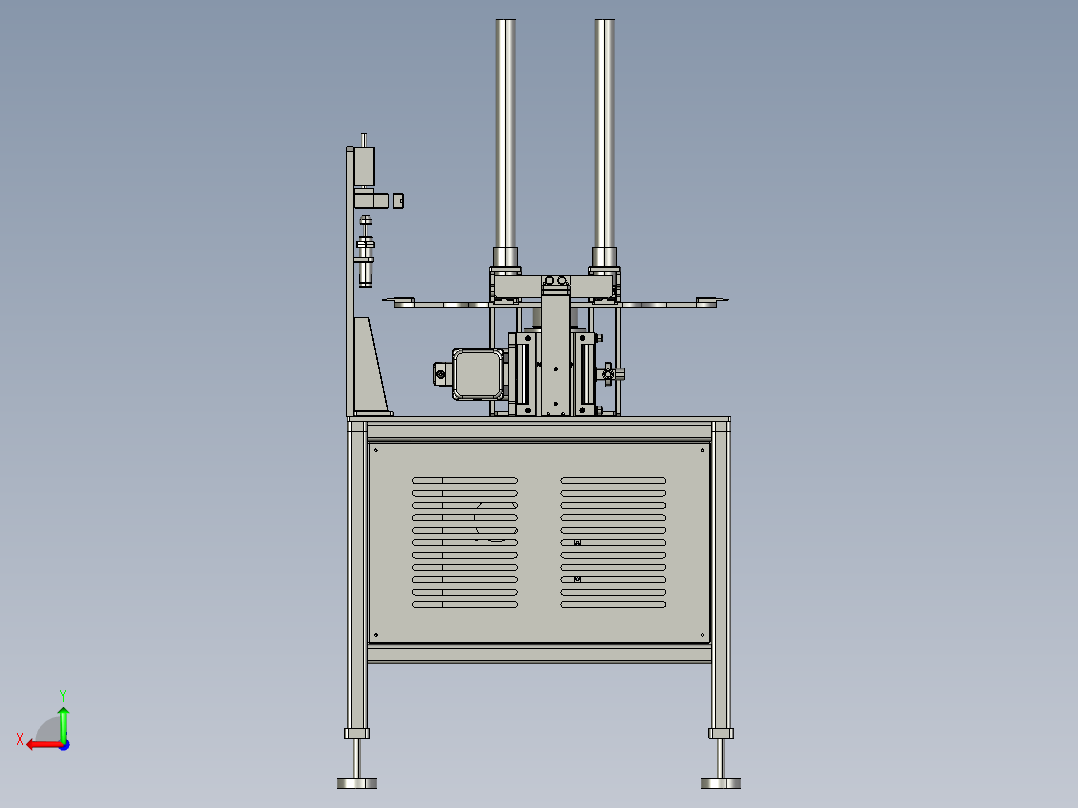 半自动拧盖机后视图