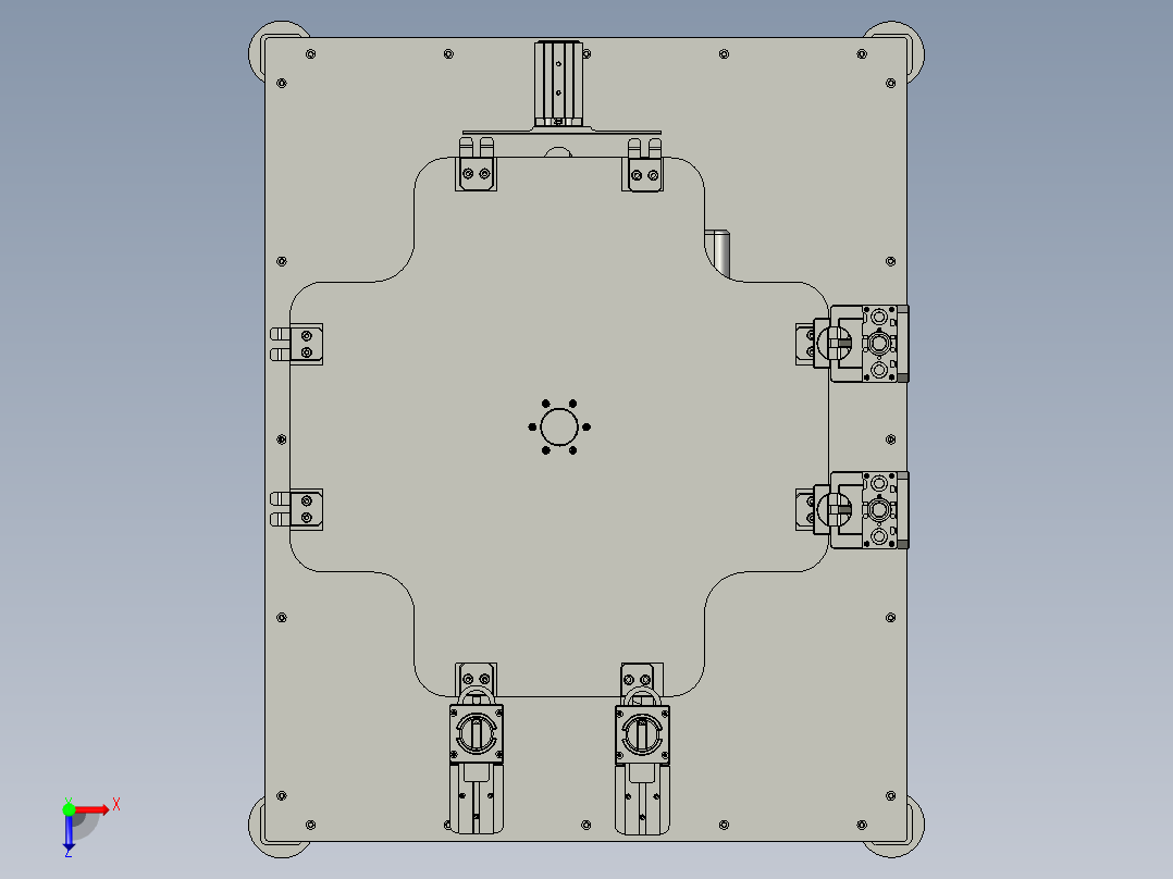 半自动拧盖机俯视图