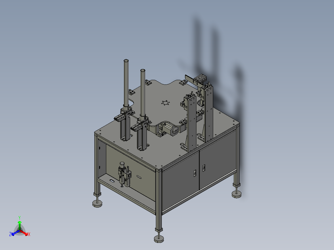 半自动拧盖机正等轴测图